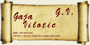 Gaja Vilotić vizit kartica